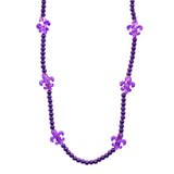 LED Purple Fleur de Lis Necklace (Each)