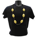 LED Black and Gold Football Necklace (Each)