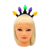 Purple, Green, & Yellow LED Bulb Light-Up Headband (Each)