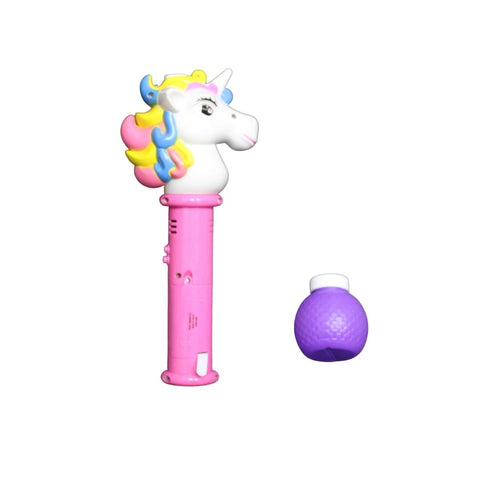 10" Unicorn Light Up Bubble Wand with Music (Each)