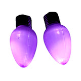 LED Jumbo Bulb Earrings - Purple (Pair)