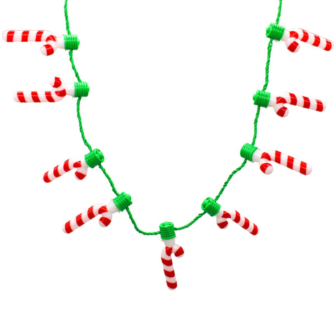 25" Light-Up Candy Cane Necklace (Each)