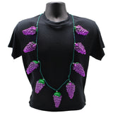 LED Necklace with 9 Purple Grapes (Each)