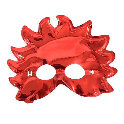 Metallic Red Masquerade Mask with Elastic Band (Each)