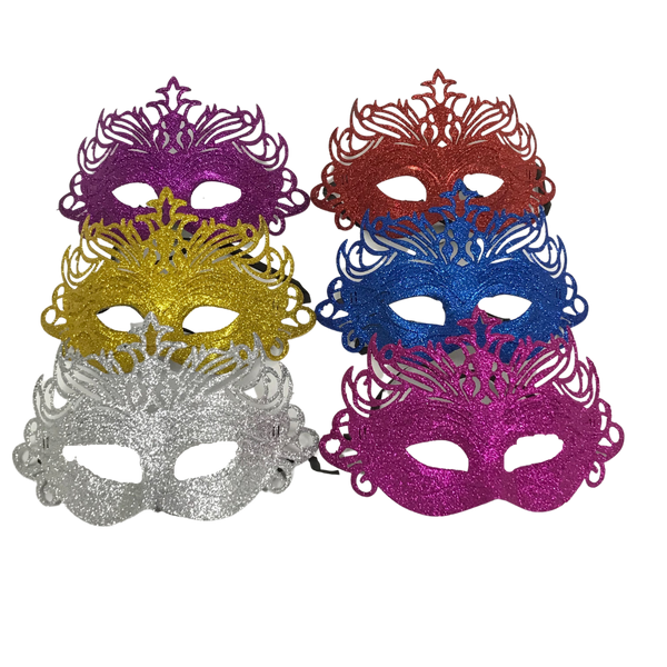 Silver Ornate Masquerade Mask with Ribbon Tie (Each) – Mardi Gras Spot