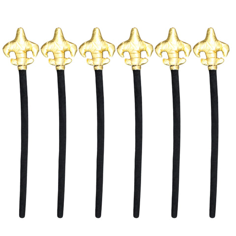 32" Fleur de Lis Plush Spear (Pack of 6)