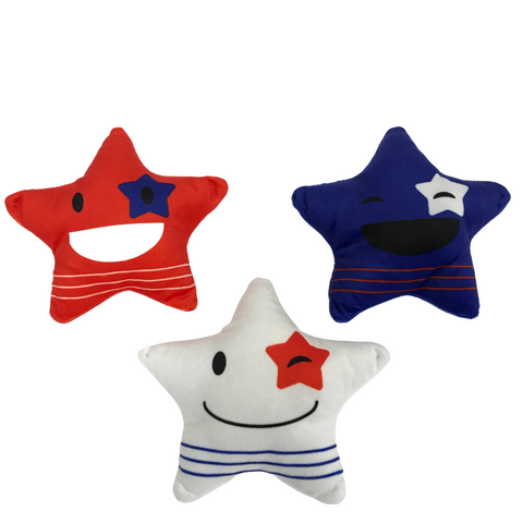 7" Red, White and Blue Patriotic Stars Assorted (Each)
