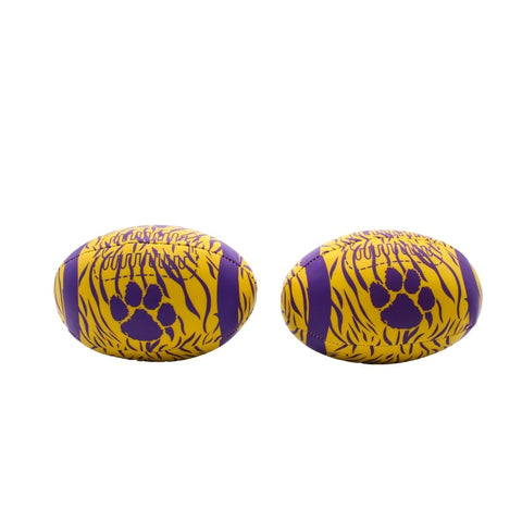 6" Football Vinyl Paw Purple and Gold (Dozen)