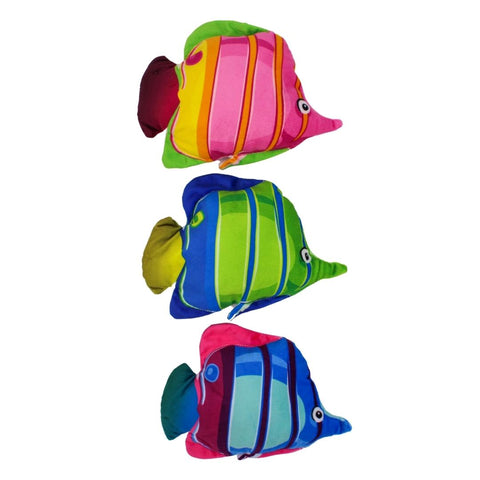 9.2" Soft Stripe Fish - Assorted Colors (Each)