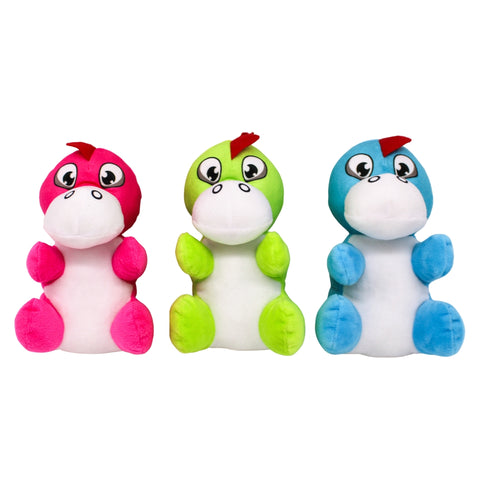 7.8" Sitting Plush Dinosaur - Assorted Colors (Each)