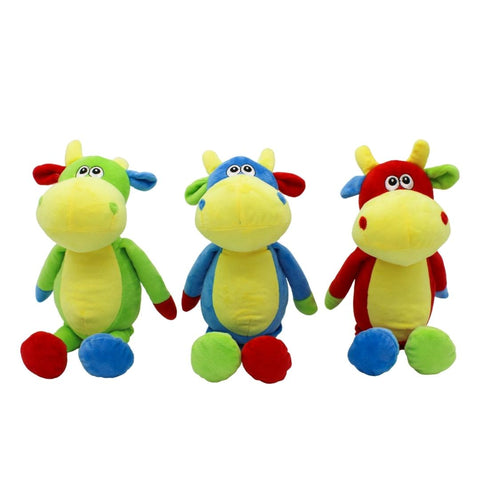 9" Plush Multi Color Cattle - Assorted Colors (Each)