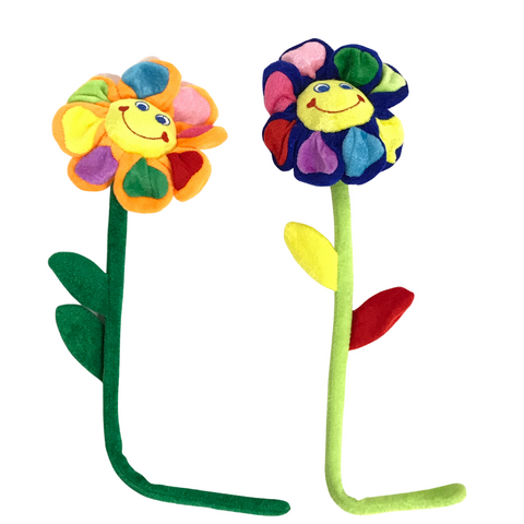 17" Plush Flower - Multicolor (Dozen)