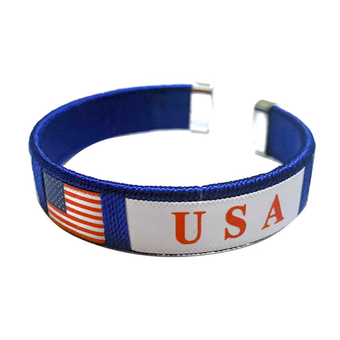7" USA Flag Logo Bracelet (Dozen)