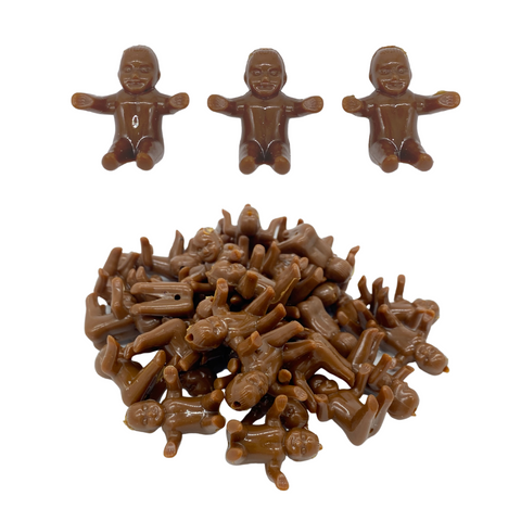 Small King Cake Baby 2.5cm - Brown (3 Dozen)