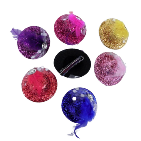 Mini Hat Clip 5cm - Assorted Colors (Dozen)