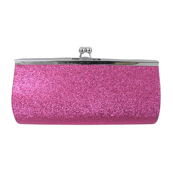 Large Hot Pink Clutch Purse 9.5 x 4.5 Each Mardi Gras Spot