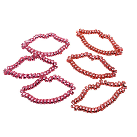 Hot Pink and Pink Lips Hair Tie (Dozen)