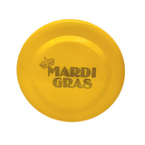 7" Purple, Yellow and Green Frisbee with Mardi Gras Imprint (Dozen)