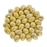 2.375" Metallic Plastic Golden Eggs (24 pack)