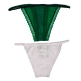 Kiss Me I'm Irish Panties - Assorted Green & White (Dozen)