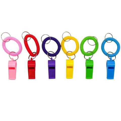 2" Spiral Whistle - Assorted Colors (Dozen)
