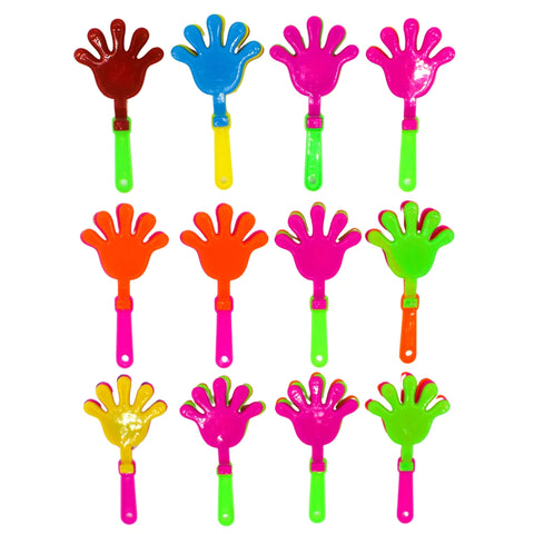 4" Hand Clappers - Assorted Colors (Dozen)