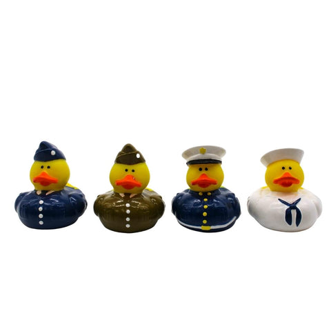 2" Army, Navy, Air Force and Marine Rubber Ducks (Dozen)