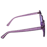 Lavender Heart Shaped Glitter Sunglasses (Each)