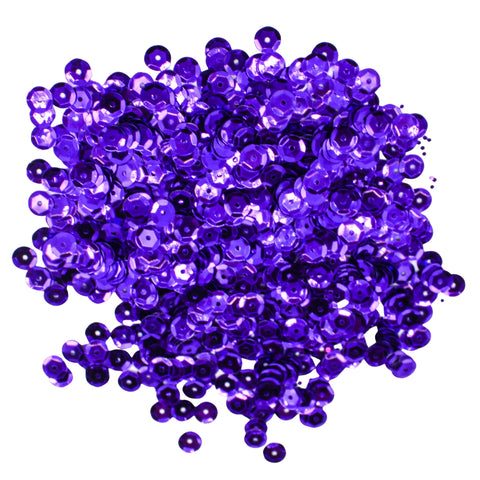 8mm Cup Sequins - Purple - 1000 Pieces (Pack)