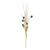36" Purple Green and Gold Spray with Sequin Balls (Each)
