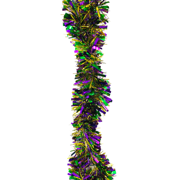 6' Purple, Green and Gold Boa with Gold Tinsel (Each)