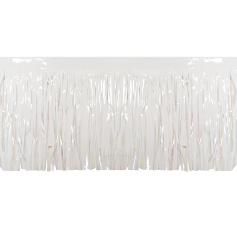 10' x 15" Iridescent White Fringe  (Each)