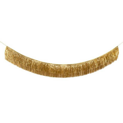 Fluffy Gold Tinsel Fringe Garland (Each)