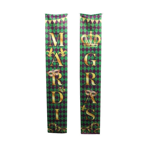 2pc Mardi Gras Hanging Banner - 70" x 11" (Each)