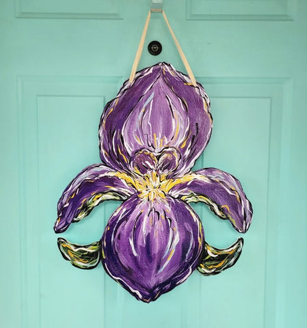 Iris Fleur de Lis Door Hanger (Each)