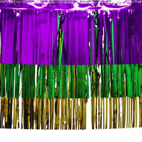 Mardi Gras Tinsel Banner 108" x 15" (Each)