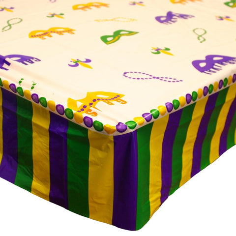 Mardi Gras Table Cloth - 51" x 86" (Each)