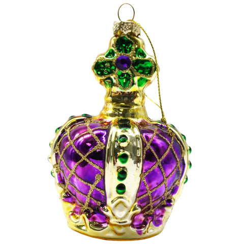 2.75" Glass Crown Ornament (Each)