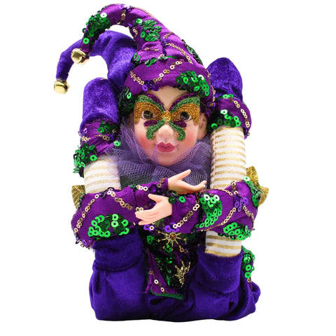 17'' Sitting Mardi Gras Jester (Each)