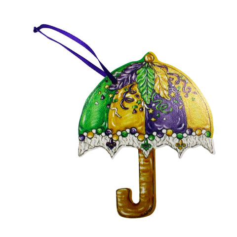 Second Line Mardi Gras Umbrella Ornament (Each)