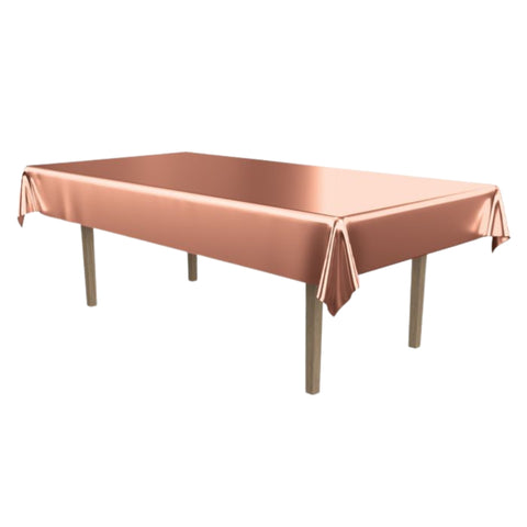 Rose Gold Metallic Rectangular Tablecover - 54" x 108" (Each)