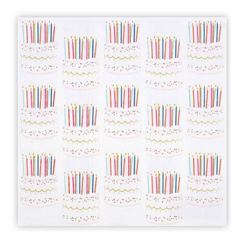 Birthday Cakes Napkins - 8" x 8" (20 Count)