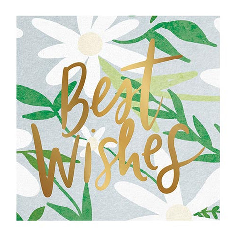 5" x 5" Best Wishes Beverage Napkins - (Pack of 20)