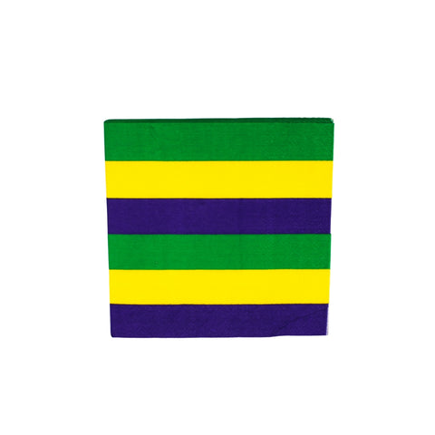 Mardi Gras Cocktail Napkin - 10" x 10" (Pack of 20)