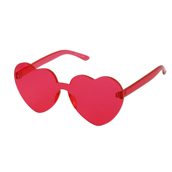 Pink heart shaped glasses sales