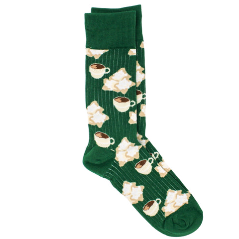 Men's Beignet Socks Green/Tan/White One Size (Pair)