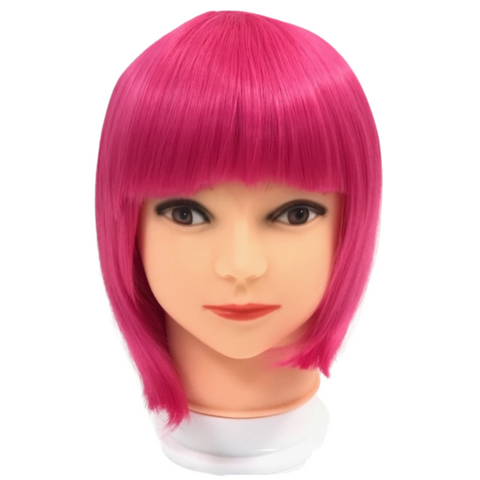 Hot Pink Bob Wig (Each)