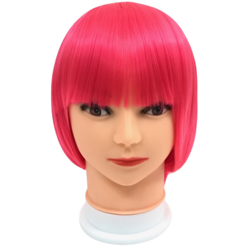 Neon Pink Bob Wig (Each)