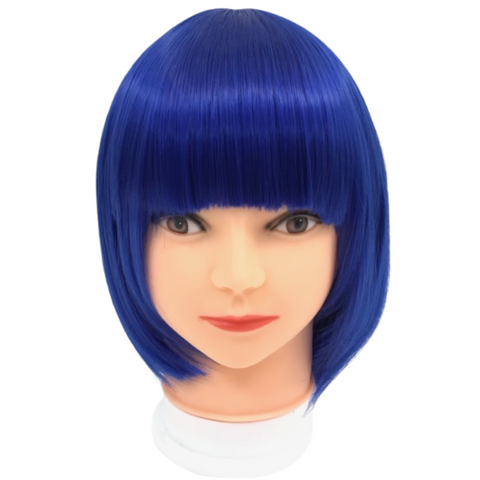 Blue Bob Wig with Bangs (Each)