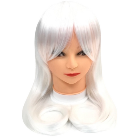 White Long Curled Wig (Each)